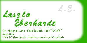 laszlo eberhardt business card